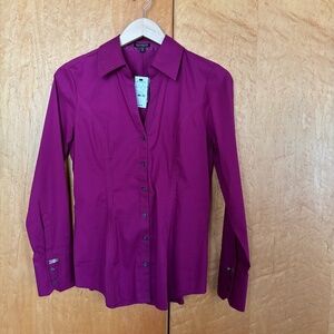 Women's Express Button Down Shirt size M color Burgundy